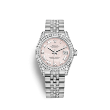 Rolex Datejust 31 White Gold Diamond / Jubilee Diamond / Pink MOP Roman