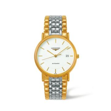 Longines Presence 38.5 Automatic PVD Gold / White / Bracelet