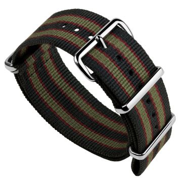 Genuine Vintage Bond Military Nylon Watch Strap - Polished - 24mm