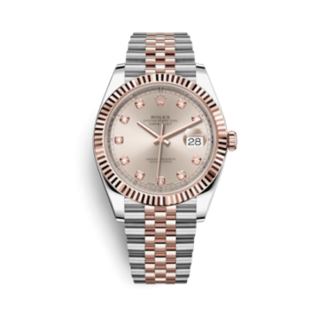 Rolex Datejust 41 Rolesor Everose Fluted / Jubilee / Sundust - Diamond