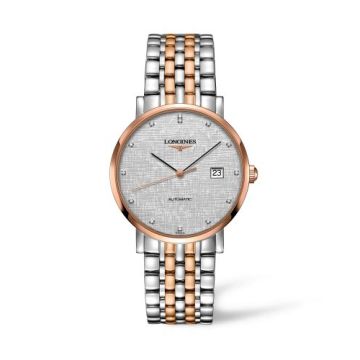 Longines Elegant Collection Automatic 9 Stainless Steel / Red Gold / Silver