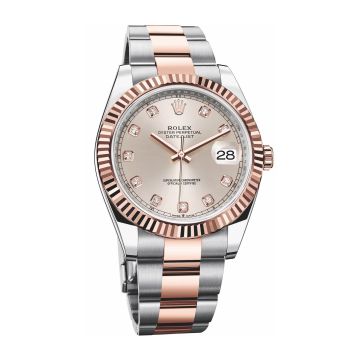 Rolex Datejust 41 Rolesor Everose Fluted / Oyster / Sundust - Diamond