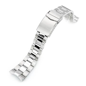 Super-O Boyer Watch Band compatible with Orient Triton, 316L Stainless Steel Polished & Brushed V-Clasp - 18mm