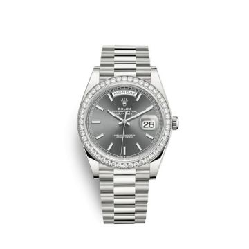Rolex Day-Date 40 White Gold - Diamond / Grey