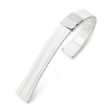 Quick Release FKM28 White FKM Rubber watch strap - 16mm