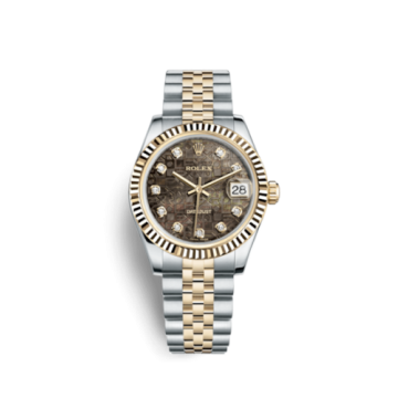 Rolex Datejust 31 Rolesor Yellow Fluted / Jubilee / Black MOP Computer