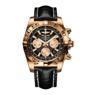 Breitling Chronomat 44 Rose Gold / Onyx Black / Croco