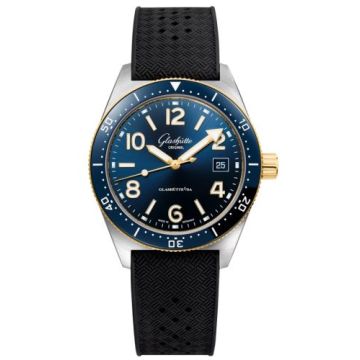 Glashütte Original SeaQ Date Stainless Steel / Blue / Rubber - Pin