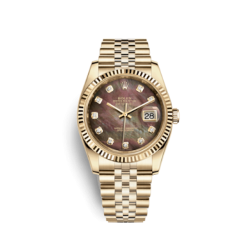 Rolex Datejust 36 Yellow Gold Fluted / Jubilee / Black MOP