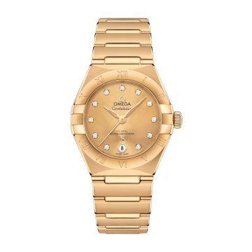 Omega Constellation Manhattan 29 Co-Axial Master Chronometer Yellow Gold / Champagne