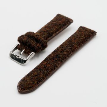 Harris Tweed Pecan Brown Watch Strap - 22mm