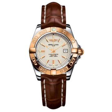 Breitling Galactic 32 Stainless Steel / Rose Gold / Sierra Silver / Croco