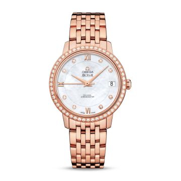 Omega De Ville Prestige Co-Axial 32.7 Red Gold / MOP / Diamond / Bracelet