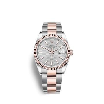 Rolex Datejust 36 Stainless Steel / Everose / Fluted / Silver - Fluted / Oyster