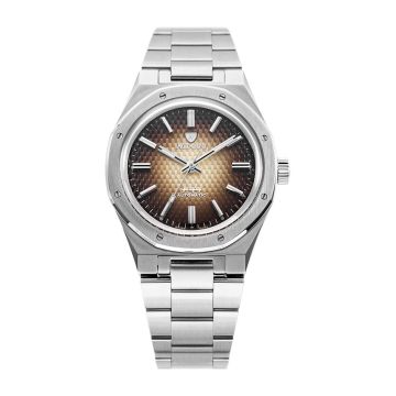 Nivada Grenchen F77 Stainless Steel / Brown Smoked / Bracelet
