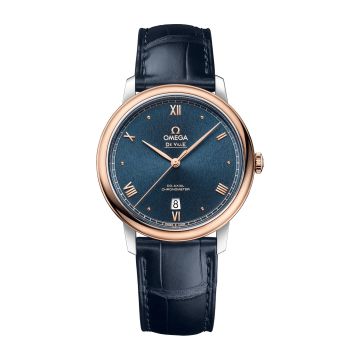 Omega De Ville Prestige Co-Axial 39.5 Stainless Steel / Red Gold / Blue Sunburst