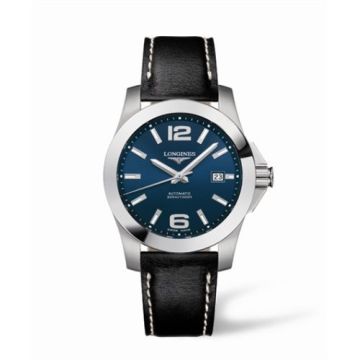 Longines Conquest Automatic 41mm Blue Leather