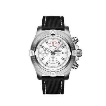 Breitling Avenger Chronograph 48 Stainless Steel / White / Calf / Folding