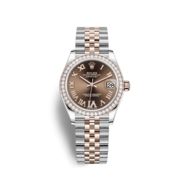 Rolex Datejust 31 Stainless Steel/ Rose Gold / Diamond / Chocolate - Roman / Jubilee