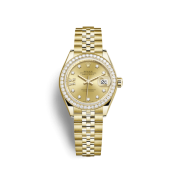Rolex Lady-Datejust 28 Yellow Gold Diamond / Jubilee / Champagne Diamonds