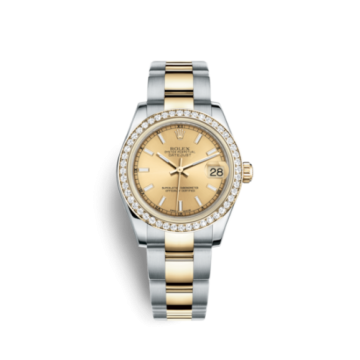 Rolex Datejust 31 Rolesor Yellow Diamond / Oyster / Champagne