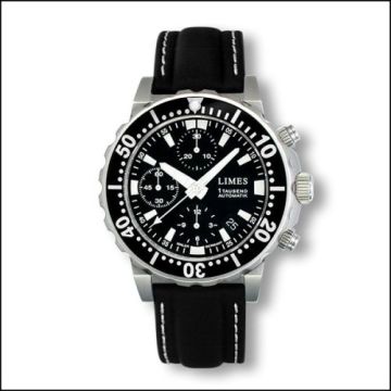 Limes Endurance Chrono - Black / leather strap