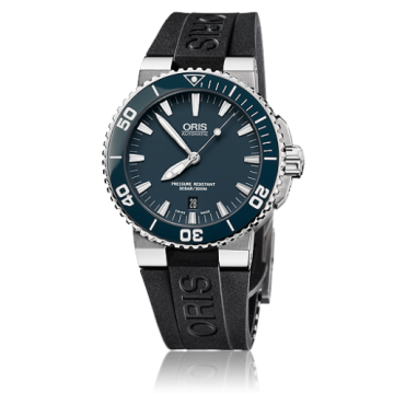 Oris Aquis Date 43 Stainless Steel / Blue / Rubber