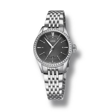Oris Artelier Date Diamonds 28 Stainless Steel - Diamond / Grey / Bracelet