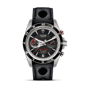 Tudor Grantour Flyback Stainless Steel / Black / Strap