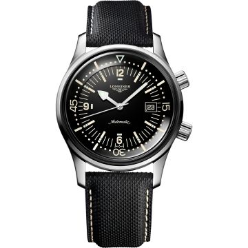 Longines Legend Diver Date Stainless Steel / Black / Calf