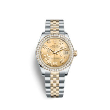 Rolex Datejust 31 Rolesor Yellow Diamond / Jubilee / Champagne Floral