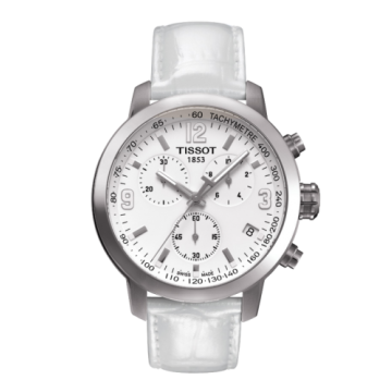 Tissot PRC 200 Quartz Chronograph White Leather