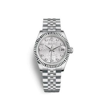 Rolex Datejust 31 Stainless Steel Fluted / Jubilee / Silver Computer