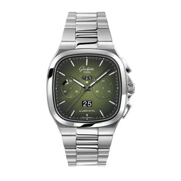 Glashütte Original Seventies Chronograph Panorama Date Green / Bracelet