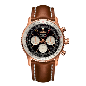 Breitling Navitimer Rattrapante Red Gold / Black / Calf / Folding
