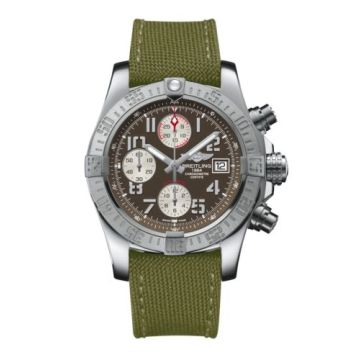 Breitling Avenger II Stainless Steel / Tungsten Gray / Military / Pin