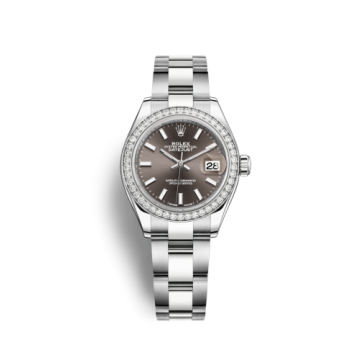 Rolex Lady-Datejust 28 Stainless Steel / Diamond / Grey / Oyster