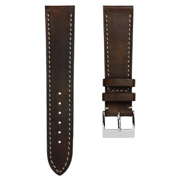 Rochefort Flat Patina Calf Leather Watch Strap - Fauve - 16mm