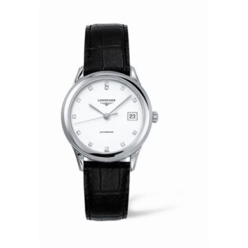 Longines Flagship 35.6 Automatic Stainless Steel White Diamond