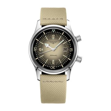 Longines Legend Diver 36 Stainless Steel / Sand / Strap