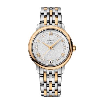 Omega De Ville Prestige Co-Axial 32.7 Stainless Steel / Yellow Gold / Vintage Silver Silk / Bracelet