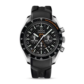 Omega Speedmaster HB-SIA Co-Axial GMT Titanium / Black Carbon / Rubber