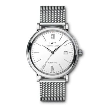 IWC Schaffhausen Portofino Automatic Stainless Steel / Silver / Short Milanese
