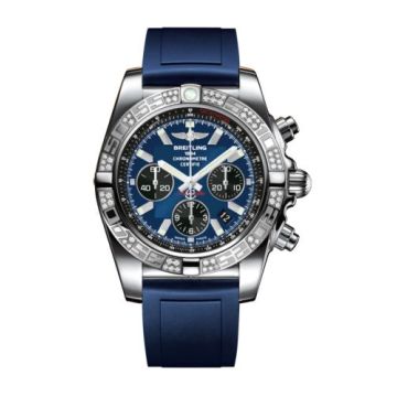 Breitling Chronomat 44 Stainless Steel / Diamond / Blackeye Blue / Rubber