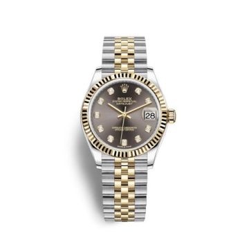 Rolex Datejust 31 Stainless Steel / Yellow Gold / Fluted / Grey - Diamond / Jubilee