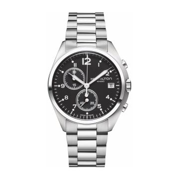 Hamilton Khaki Pilot Pioneer Chrono Quartz Stainless Steel / Black / Bracelet