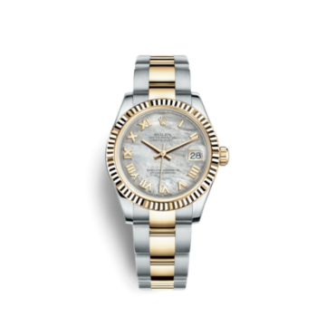 Rolex Datejust 31 Rolesor Yellow Fluted / Oyster / MOP Roman