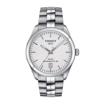 Tissot PR 100 Powermatic 80 39 Stainless Steel / Silver / Bracelet