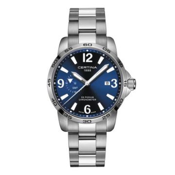 Certina DS Podium GMT Stainless Steel / Blue / Bracelet