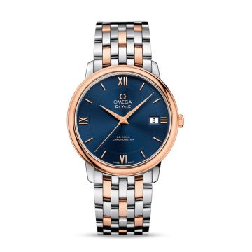 Omega De Ville Prestige Co-Axial 36.8 Stainless Steel / Red Gold / Blue / Bracelet